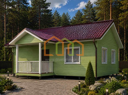 Дом из бруса одноэтажный 9х10