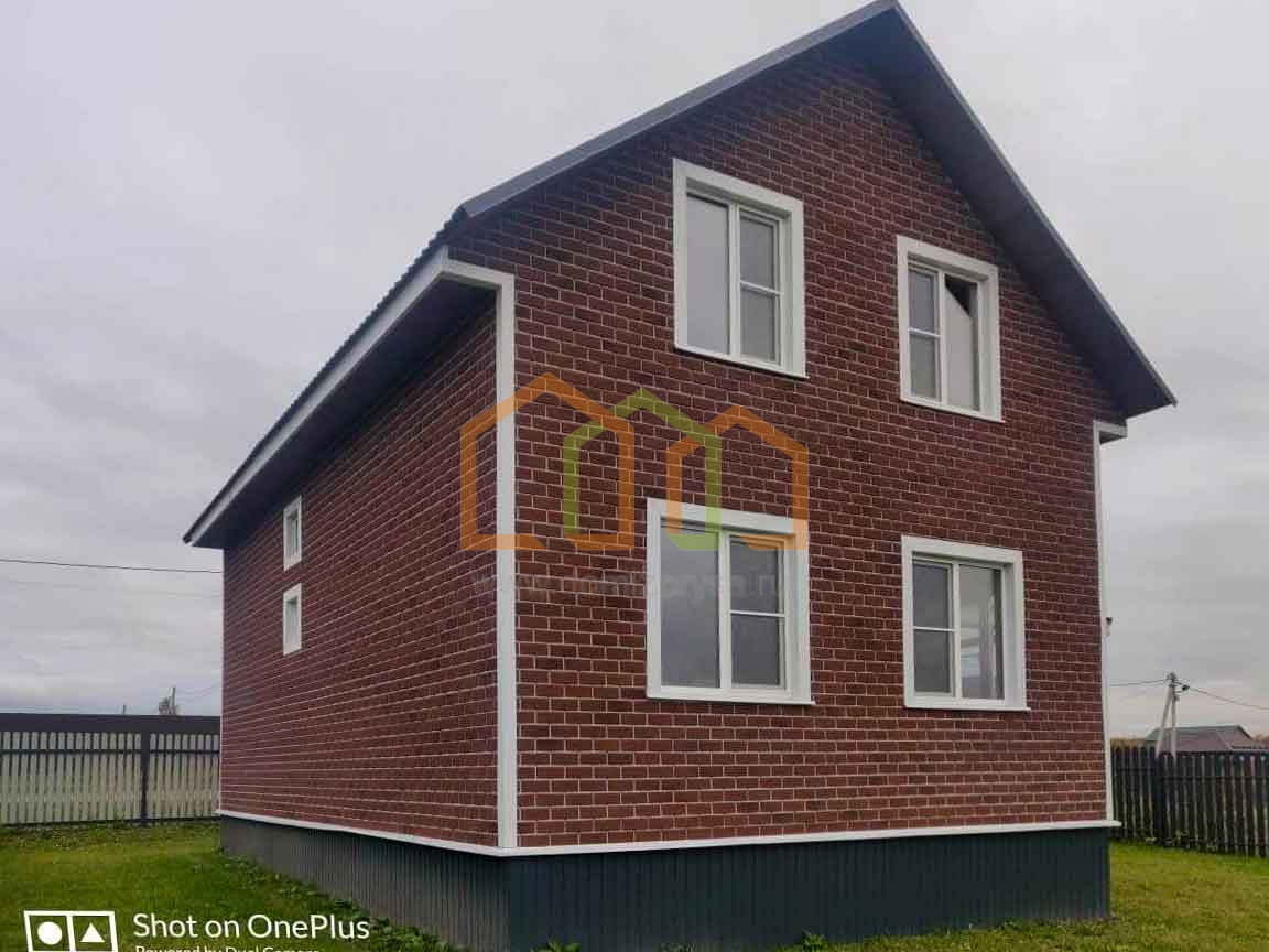 Каркасный дом полтора этажа 6х8